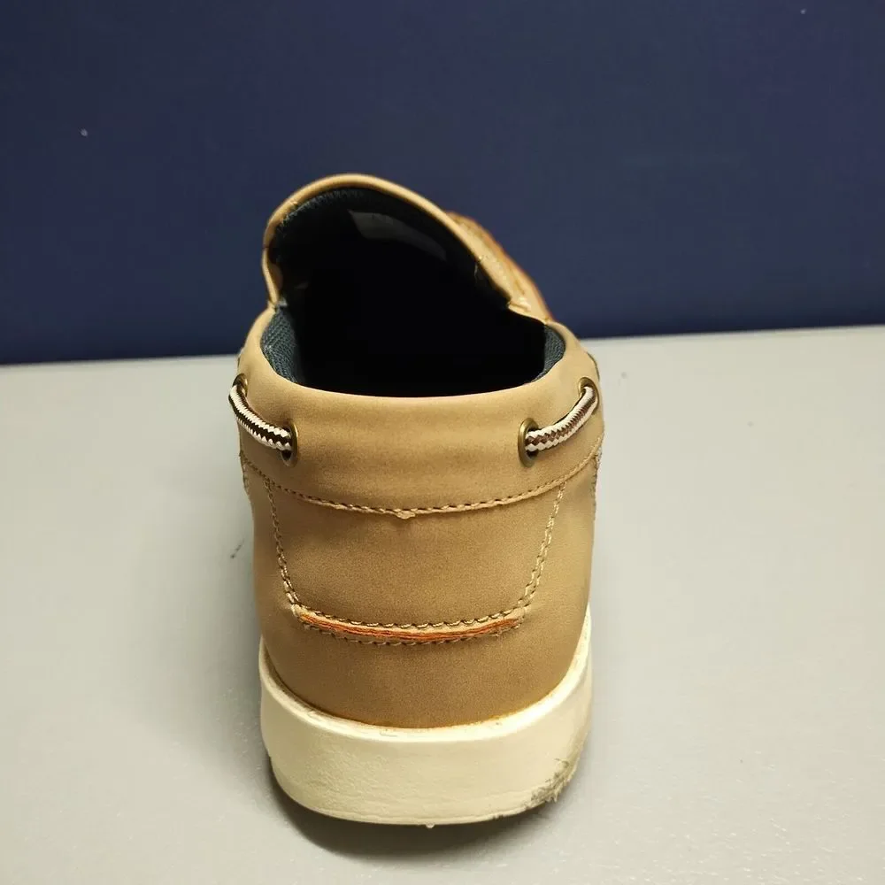 Island Surf Company Marlin II Boat Shoe Women Size 10 Tan Nubuck Leather Slip On